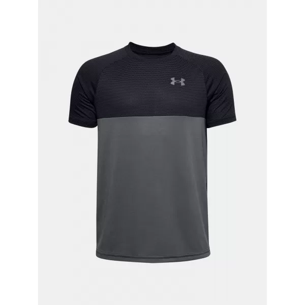  T-Shirt für Jungen UNDER ARMOUR TECH COLORBLOCK SS 1357548-001 SCHWARZ 