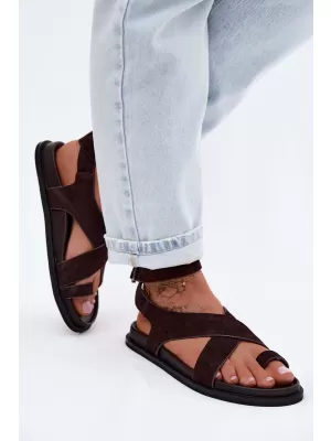 Damensandalen D&A CR61-3049 KAFFEE