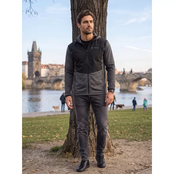  Sportliches, ultraleichtes Herren-Sweatshirt ALPINE PRO ZOLL SCHWARZ 