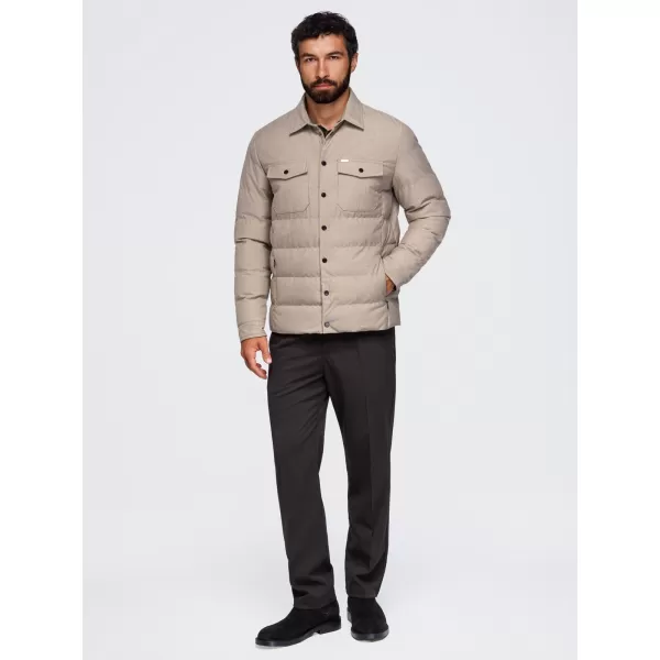  Gesteppte Hemdjacke für Herren OMBRE OM-JALP-0256 SCHWARZ 