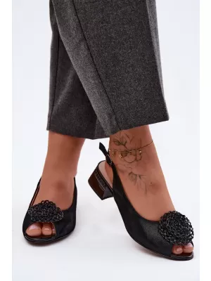 Damensandalen D&A CR61-3030 SCHWARZ