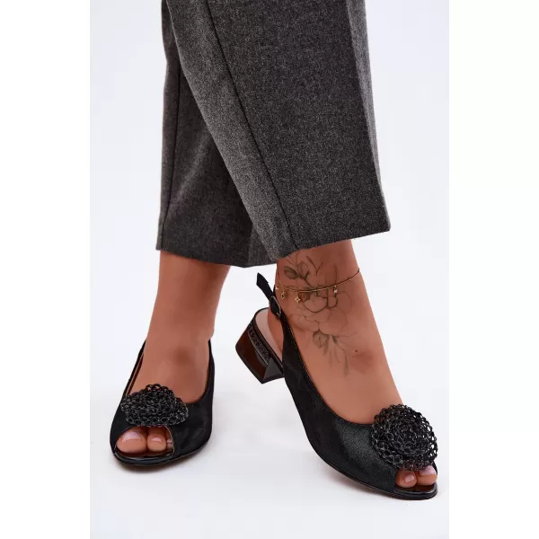  Damensandalen D&A CR61-3030 SCHWARZ 