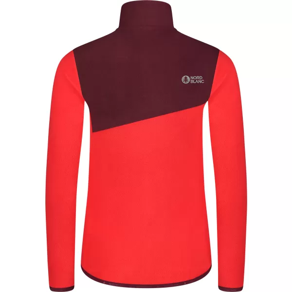  Leichtes Fleece-Sweatshirt für Damen NORDBLANC BEECH NBSFL8375 ROT 