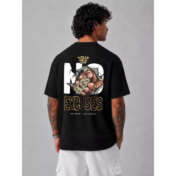 Herren-T-Shirt DSTREET NX4006R-BK-O SCHWARZ 