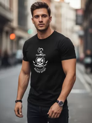 Herren-T-Shirt DSTREET NX081R SCHWARZ