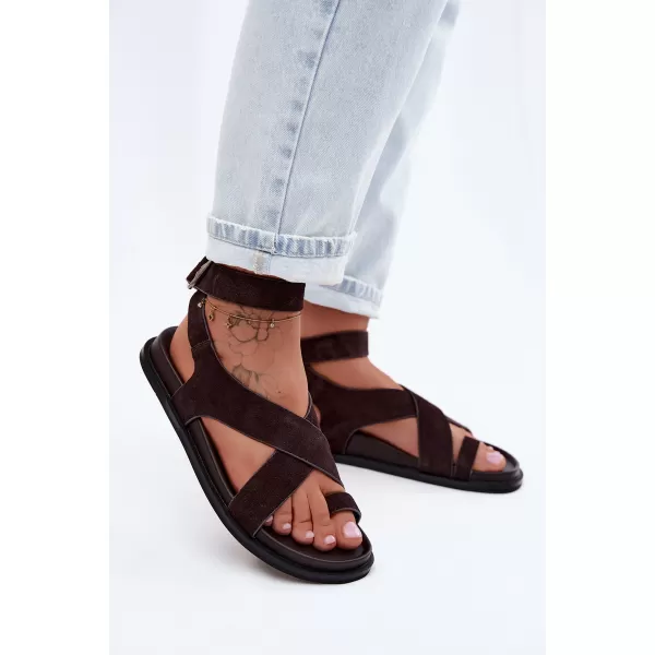  Damensandalen D&A CR61-3049 KAFFEE 