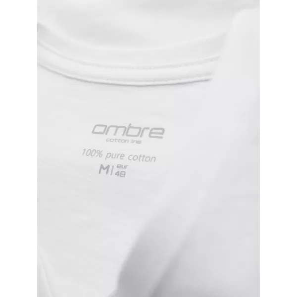  Herren-T-Shirt OMBRE OM-TSBS-0281 WEIß/SAND/MARINE 