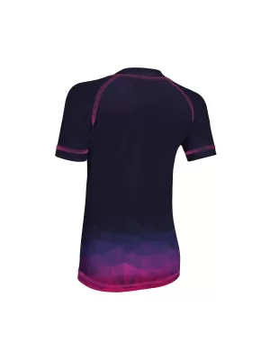 Kinder-Funktions-T-Shirt mit kurzen Ärmeln WAMU MOZAIKA DUNKELVIOLETT