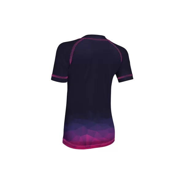  Kinder-Funktions-T-Shirt mit kurzen Ärmeln WAMU MOZAIKA DUNKELVIOLETT 