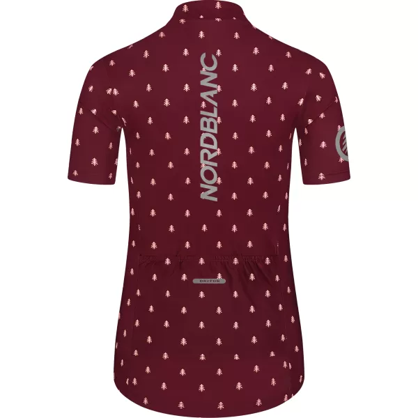  Damen-Radtrikot NORDBLANC TREES NBSLF8085 ROT 