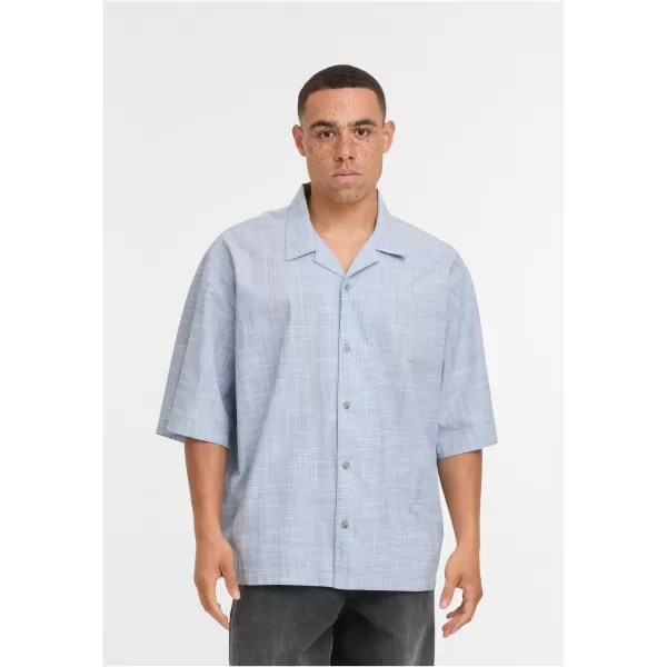  Herrenhemd URBAN CLASSICS TB7562 HELLBLAU/WEIß 
