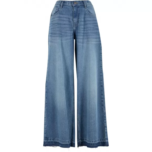 Damenhosen URBAN CLASSICS TB7712 MITTELTIEFBLAU GEWASCHEN 