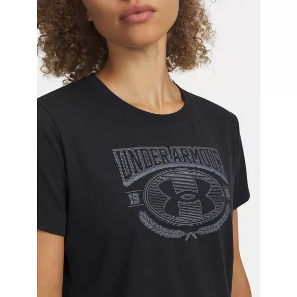  Damen-T-Shirt UNDER ARMOUR W VARSITY SS 6010592-001 SCHWARZ 