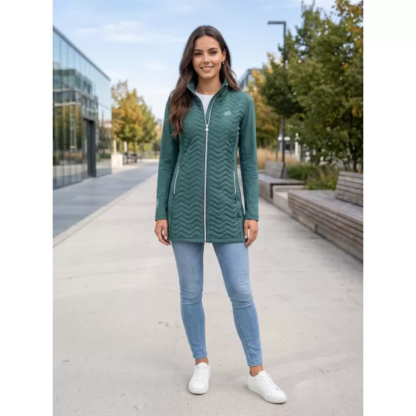  Hybridmantel für Damen ALTISPORT IRYSA DUNKELGRÜN 