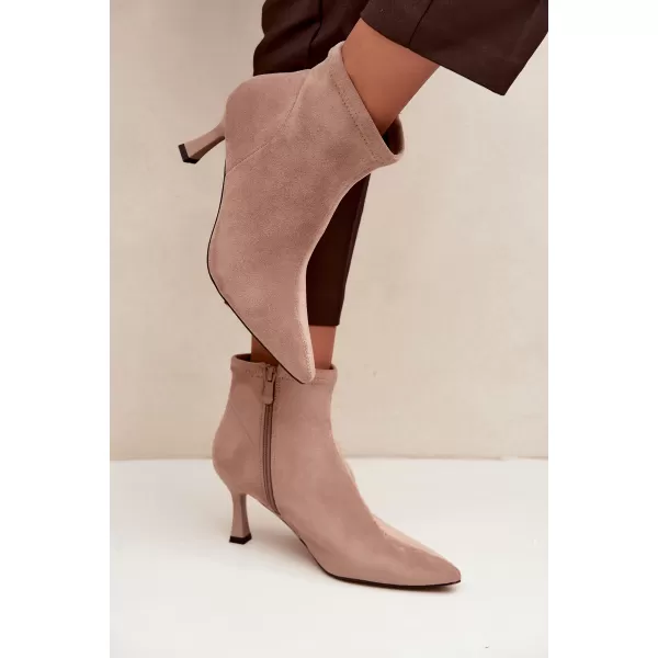  Damen-Stiefeletten BOTO 7107 BEIGE 