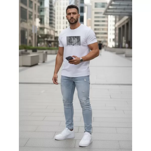  Herren-T-Shirt DSTREET NX5014R WEIß 
