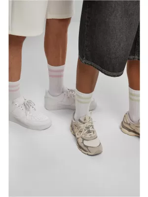 Socken URBAN CLASSICS TB6801-22225 WEIß/SCHWARZ/WEIß-GEFRIERBLAU/WEIß-HELLES MINT/WEIß-ZART-APRICOT/WEIß-ROSÉ
