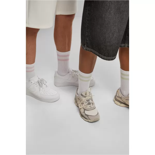  Socken URBAN CLASSICS TB6801-22225 WEIß/SCHWARZ/WEIß-GEFRIERBLAU/WEIß-HELLES MINT/WEIß-ZART-APRICOT/WEIß-ROSÉ 