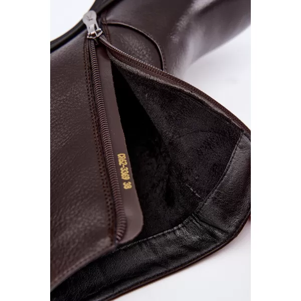  Damen-Stiefeletten D&A CR62-3369 DUNKELBRAUN 