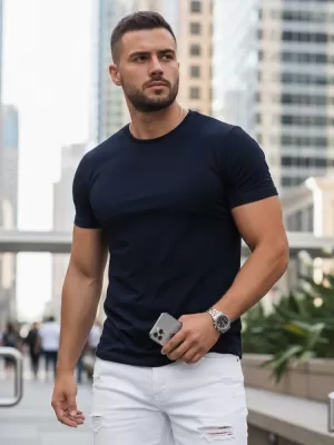 Herren-T-Shirt DSTREET RX5673 DUNKELBLAU