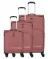 Ein Satz Koffer TRAVELITE Kick Off 4w S, M exp, L exp ROSE