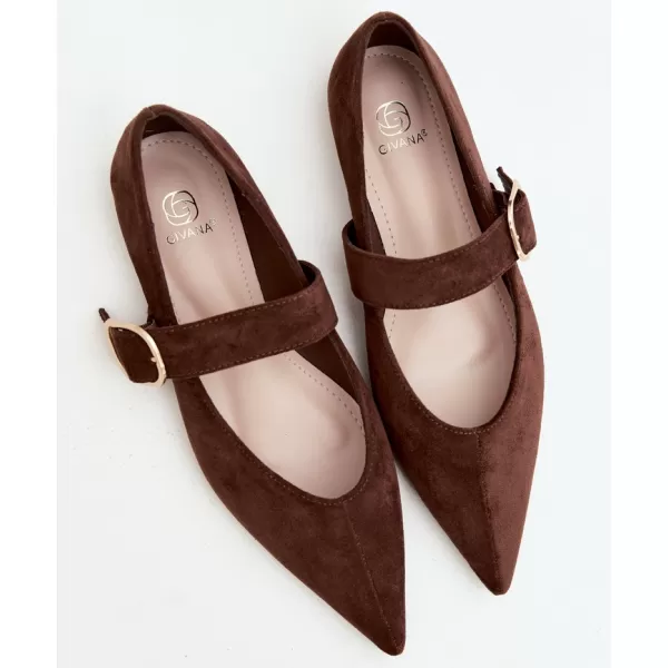  Ballerinas für Damen BOTO CH943 BRAUN 