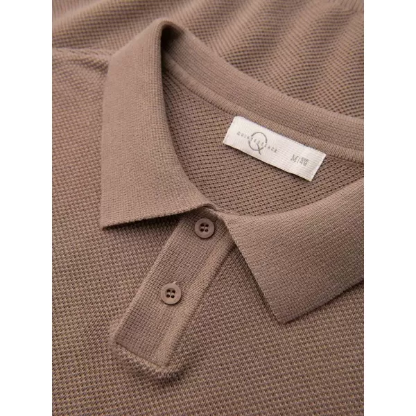  Herren-Poloshirt OMBRE OM-POSS-0178 HELLBRAUN 