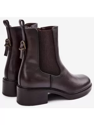 Damen-Stiefeletten SERGIO LEONE BT-04 DUNKELBRAUN