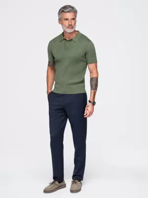 Herren-Poloshirt OMBRE OM-POSS-0180 OLIVE