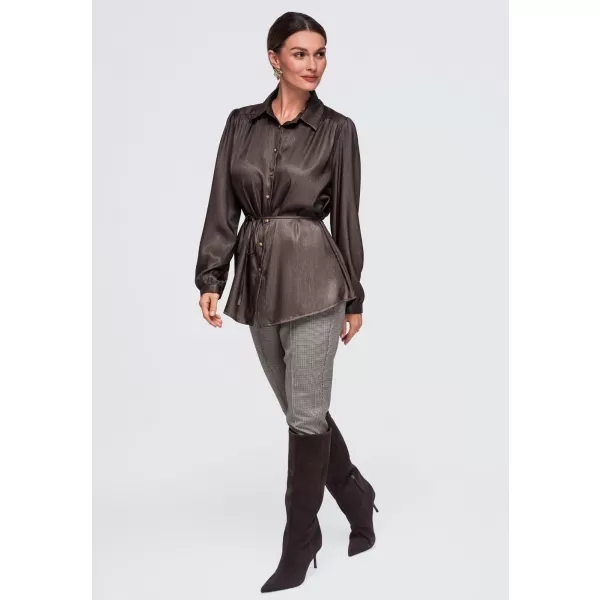  Damenhemd OMBRE OW-SH-E0071 BRAUN 