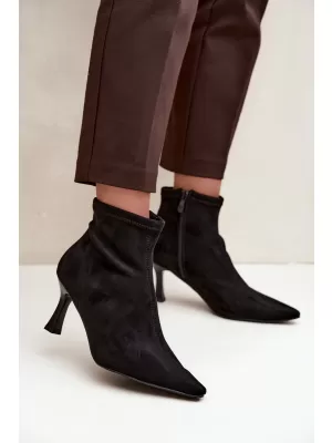 Damen-Stiefeletten BOTO 7107 SCHWARZ MATT