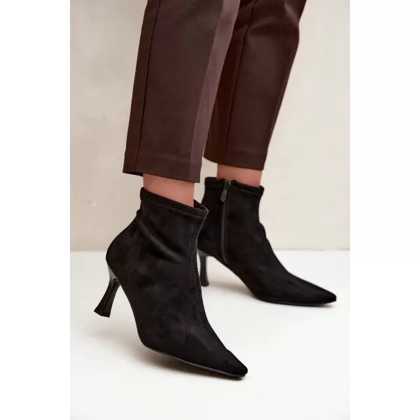  Damen-Stiefeletten BOTO 7107 SCHWARZ MATT 