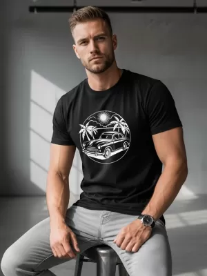 Herren-T-Shirt DSTREET NX042R SCHWARZ