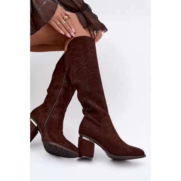  Damenstiefel S.BARSKI HY62-8122 SCHOKOLADE 
