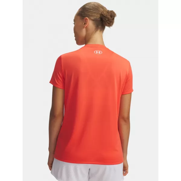  Damen-T-Shirt UNDER ARMOUR TECH SSV- SOLID 1384229-690 ROT 
