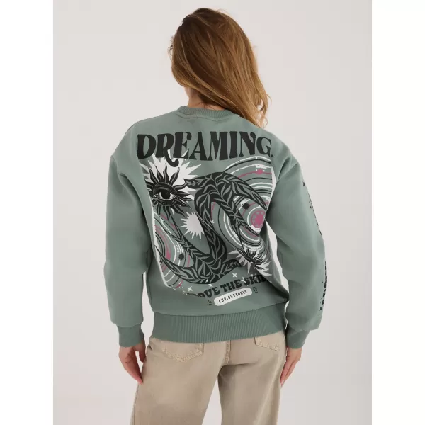  Damen-Sweatshirt SUBLEVEL D10600T02568H PISTAZIEN 