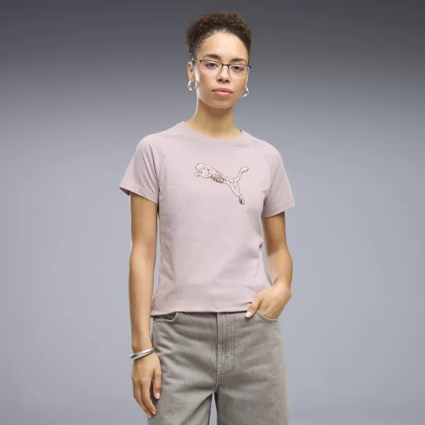  Damen-T-Shirt PUMA ESS SEQUINS TEE 69457649 NEBLIGES ROSA 