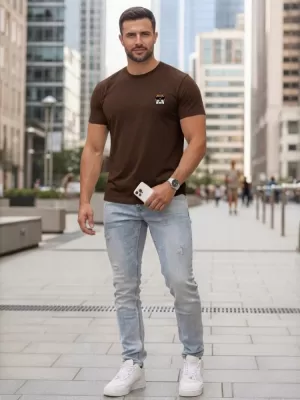 Herren-T-Shirt DSTREET NX0125R-CH BRAUN