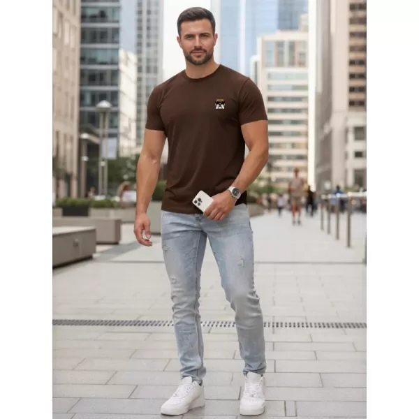  Herren-T-Shirt DSTREET NX0125R-CH BRAUN 