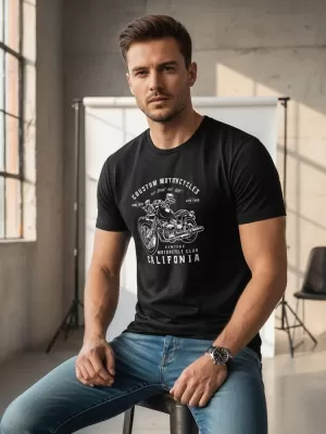 Herren-T-Shirt DSTREET NX050R SCHWARZ