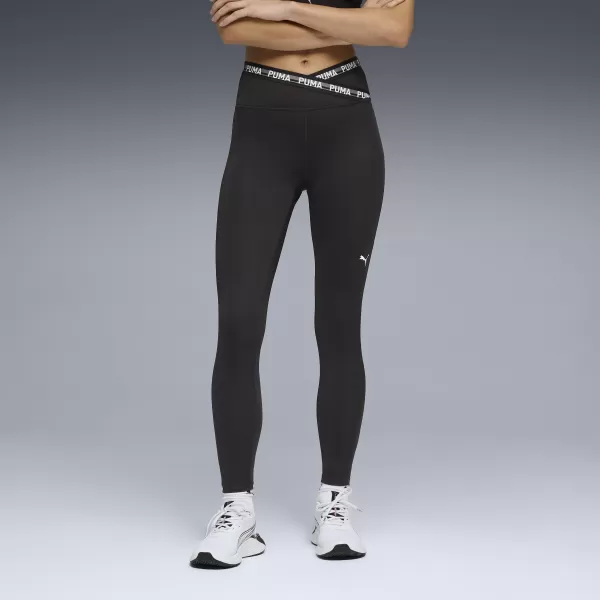  Leggings für Damen PUMA W STRONG CROSS FRONT TIGHT - HW 7/8 52849801 PUMA SCHWARZ 