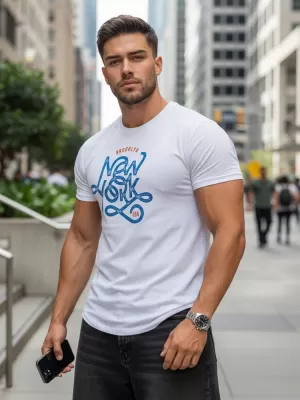 Herren-T-Shirt DSTREET RX5369 WEIß