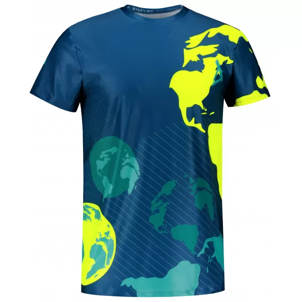  Herren Freizeithemd Premium ALTISPORT VOJ/ALM130TR06 MARINEBLAU-FLUOGELB 