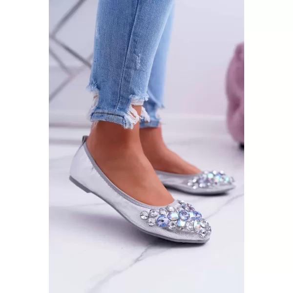  Ballerinas für Damen BOTO CC87 SILBER 