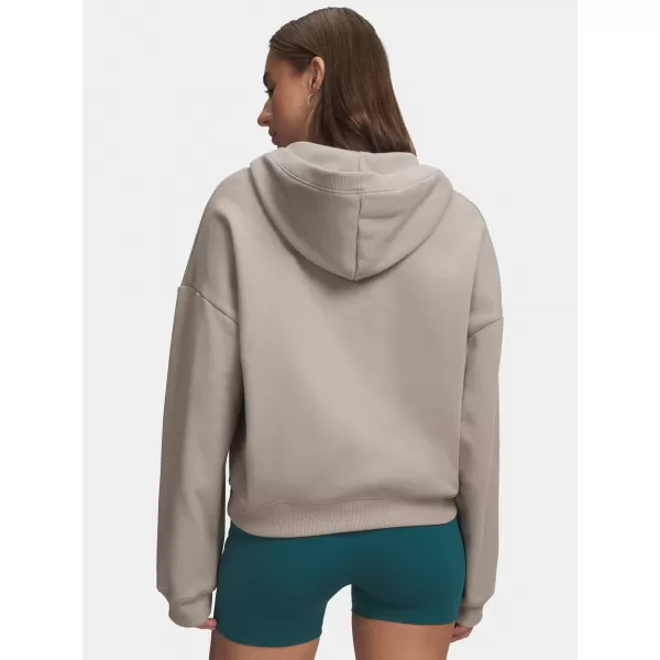  Damen-Sweatshirt UNDER ARMOUR ICON FLEECE HZ HOODIE 6012843-203 BRAUN 