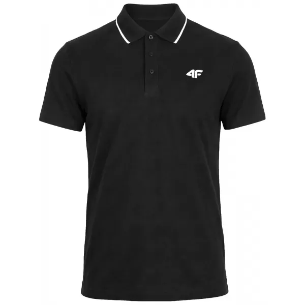  Herren-T-Shirt mit Kragen 4F WMM00TPTSM0773 TIEFSCHWARZ 