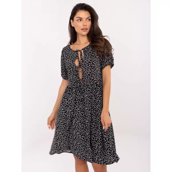  Kleid SUBLEVEL D73771M30466A SCHWARZ UND WEIß 