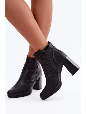 Damen-Stiefeletten BOTO FAF125B-2 SCHWARZ