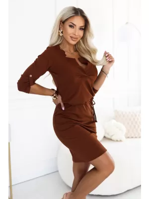 Kleid NUMOCO AGATA 161-20 ZIMTBRAUN