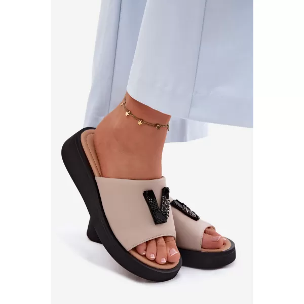  Damenhausschuhe VINCEZA 66950 BEIGE 